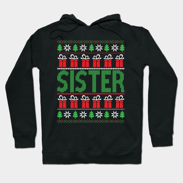 The sister ugly christmas sweater Hoodie by MZeeDesigns